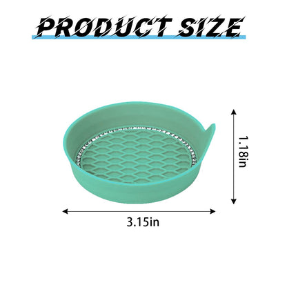 zipelo Bling Car Cup Coaster, 4 Pack Universal Vehicle Anti-Slip Cup Holder Insert Coasters, Crystal Rhinestone Silicone Shockproof Drink Mat, Car Interior Accessories (Mint Green)