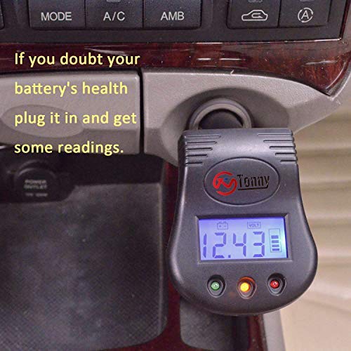 Tonny 12V Cigarette Lighter Car Battery and Charging System Tester
