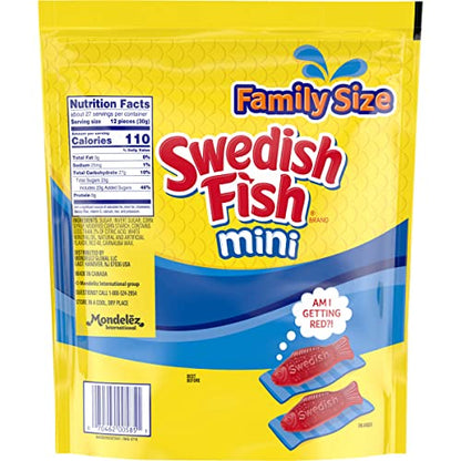 SWEDISH FISH Mini Soft & Chewy Candy, Family Size, 1.8 lb