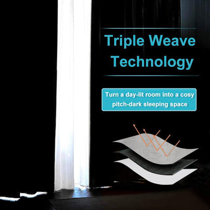 RYB HOME Kitchen Door Curtains 69 inch Length, 100% Blackout Natural Linen Blended Skylight/Patio/Glass/French Door Window Decor Privacy Shades, W26 x L69 inch, Concrete Grey, 1 Panel