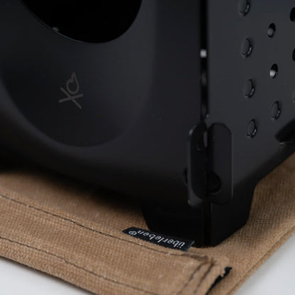 überleben Stöker Wood Burning Camp Stove - Stainless Steel Portable Stove for Camping, Backpacking, & Hiking - 18oz Folding Camping Stove - Small Wood Stove Camping Essentials (Carbon Black)