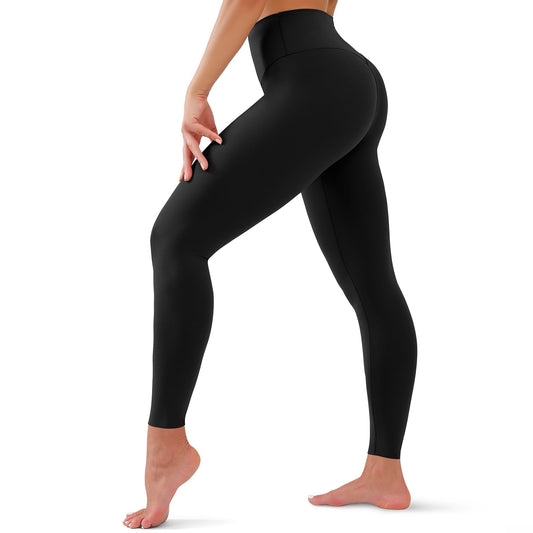 YUDSUD High Waisted Leggings for Women - Tummy Control Yoga Pants for Workout Running Athletic Women's Leggings Plus Size Black