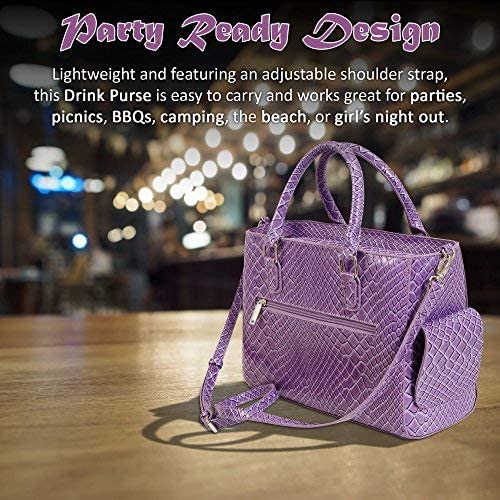 Primeware Insulated Purse w/ 3L Bladder Bag | Thermal Hot and Cold Storage | Portable Drinking Dispenser for Wine, Cocktails, Beer, Alcohol | PU Leather Finish