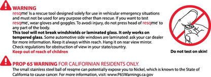 resqme The Original Emergency Keychain Car Escape Tool, 2-in-1 Seatbelt Cutter and Window Breaker, Made in USA, Pink - Compact Emergency Hammer