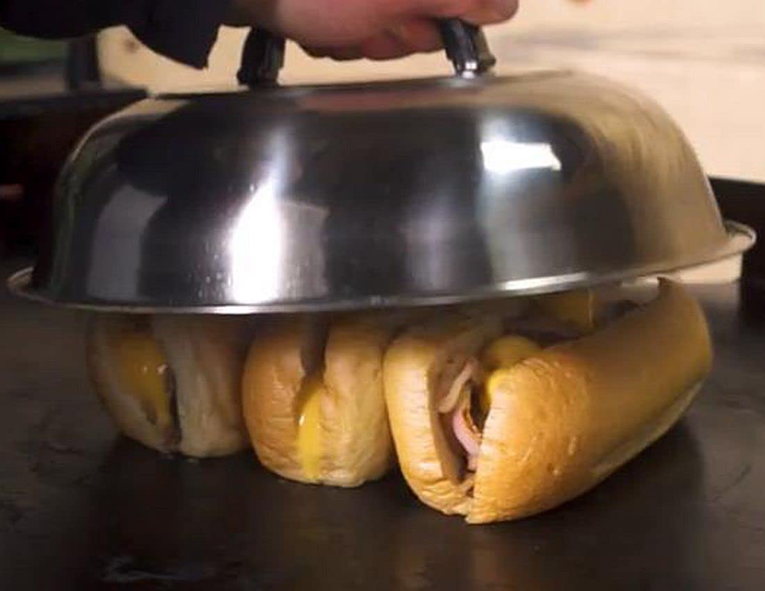 ZBXFCSH Griddle Accessories 12 Inch Round Stainless Steel Basting Griddle Cover - Cheese Melting Dome and Steaming Cover Wok Lids, Best for Use in Flat Top Griddle Grill Cooking Indoor or Outdoor