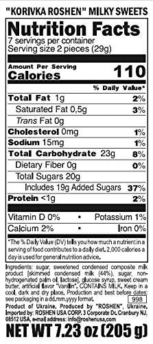 Roshen Korivka Cow Candy, Milky Sweets Fudge Candy, Kosher, Halal 2.2/1kg