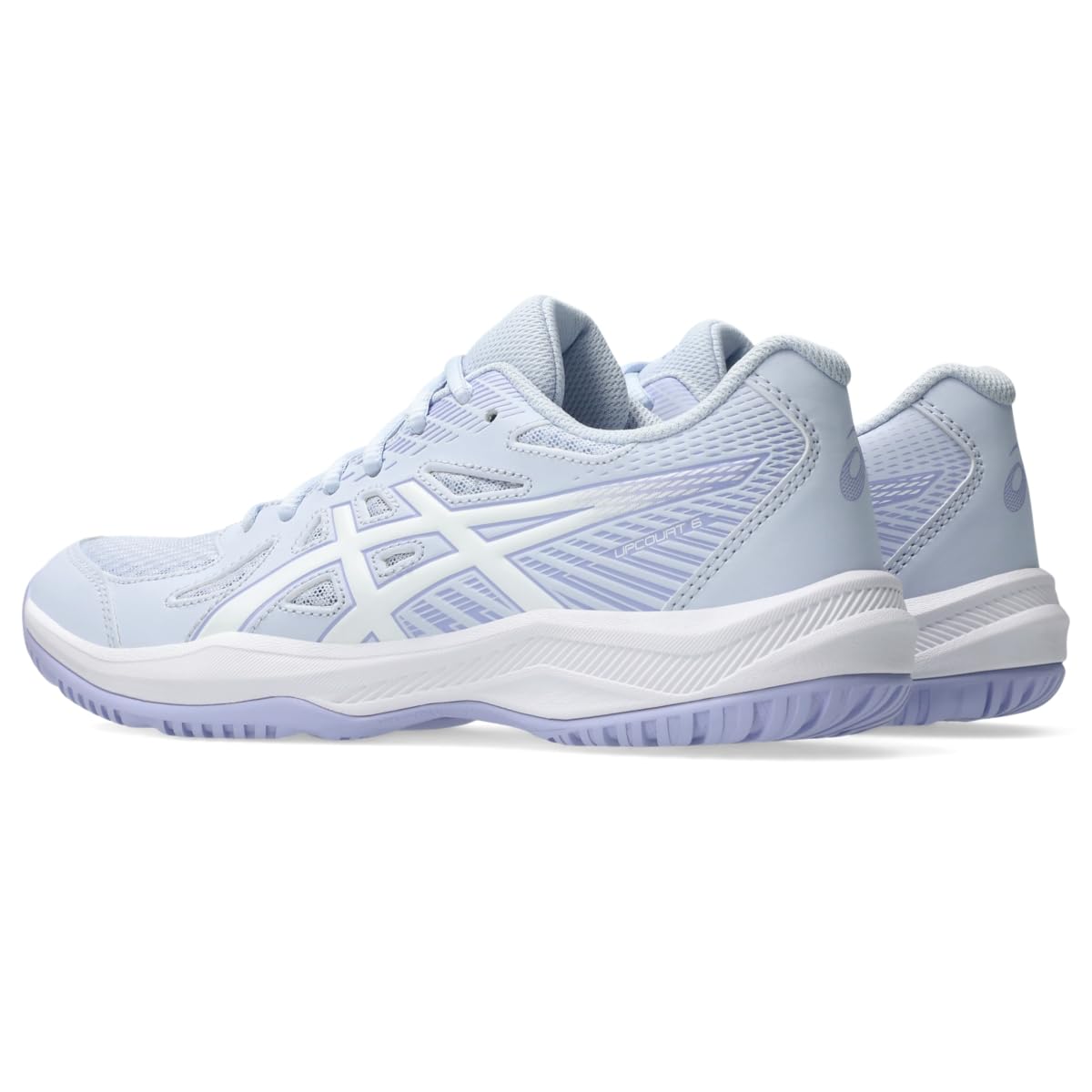 ASICS Women's Upcourt 6 Volleyball Shoes, 10.5, Blue Fade/White