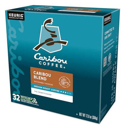 Caribou Coffee Caribou Blend, Keurig Single-Serve K-Cup Pods, Medium Roast Coffee, 32 Count(Pack of 1)