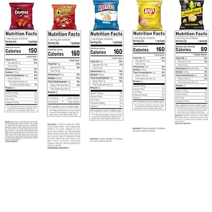 Frito-Lay Classic Mix Variety Pack, Single Serve Snack Bags (Pack of 21)