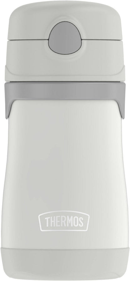 THERMOS BABY 10 ounce Stainless Steel Vacuum Insulated Straw Bottle, Gray