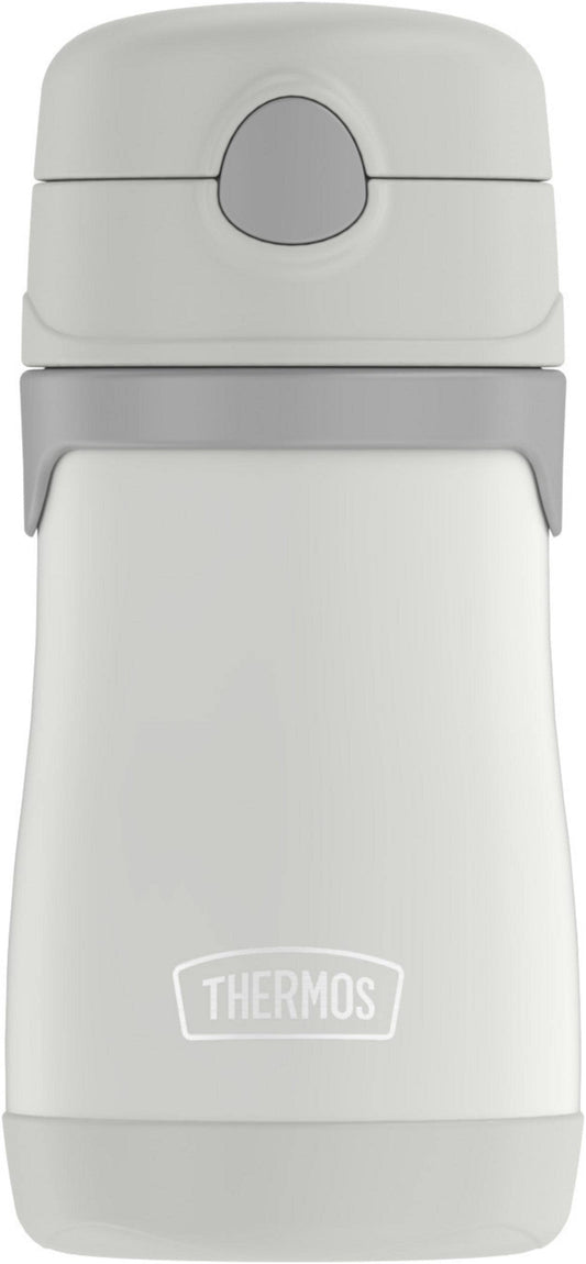 THERMOS BABY 10 ounce Stainless Steel Vacuum Insulated Straw Bottle, Gray