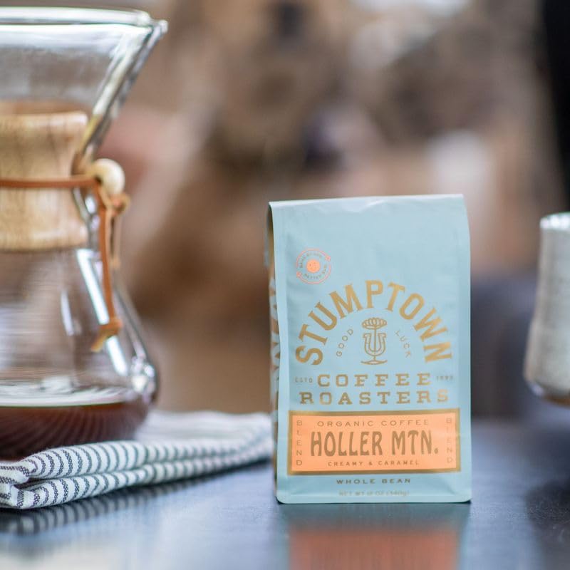 Stumptown Coffee Roasters, Medium Roast Organic Whole Bean Coffee - Holler Mountain 12 Ounce Bag with Flavor Notes of Citrus Zest, Caramel and Hazelnut