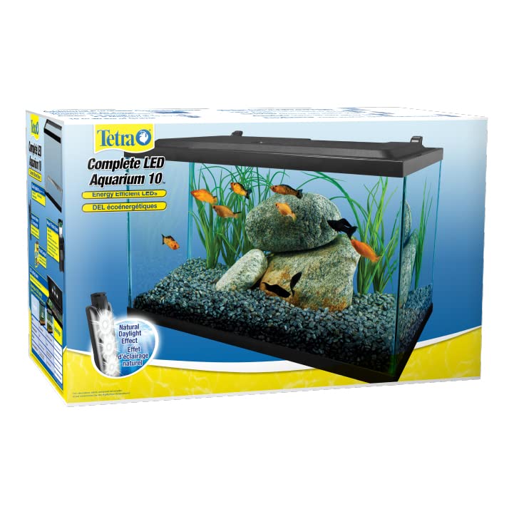 Tetra Aquarium, 10 Gallon, Complete Tropical Fish Tank Kit with LED Lighting for Freshwater Fish