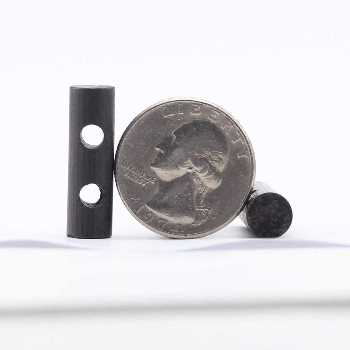 bayite Small Ferro Rod Survival Drilled Flint Fire Starter with Toggle Hole for Paracord Bracelet Necklace 1 Inch Pack of 6