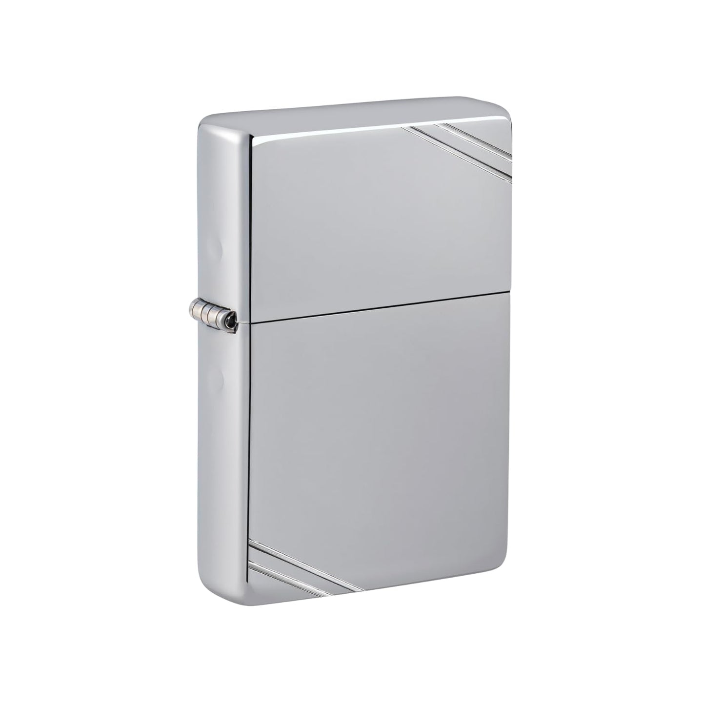 Zippo Vintage High Polish Chrome with Slashes Pocket Lighter