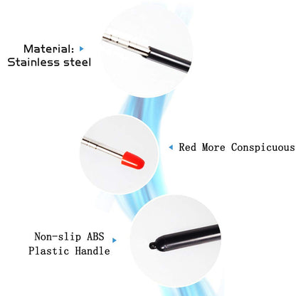 Telescopic Teachers Pointer,Teaching Pointer Stick for Classroom,Metal Hand Retractable Pointer Extended Length 47 Inch, Handheld Presenter Whiteboard Pointer (Black)