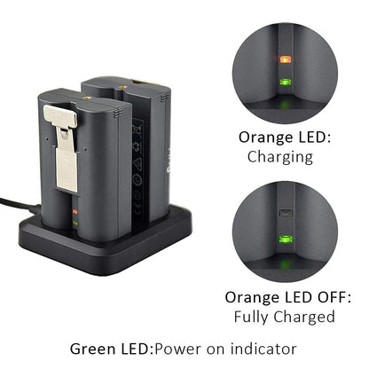 Battery Charger for Ring Rechargeable Battery,Dual Ring Battery Charger Station for Ring Spotlight Cam Battery,Ring Video Doorbell 2/3/4,Ring Stick Up Cam Battery (Ring Batteries NOT Included)