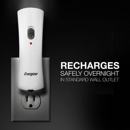 Energizer Weatheready Rechargeable LED Flashlight, Emergency Flashlight for Hurricane Supplies and Survival Kits, Flash Light with Convenient Plug-in Design, Pack of 1