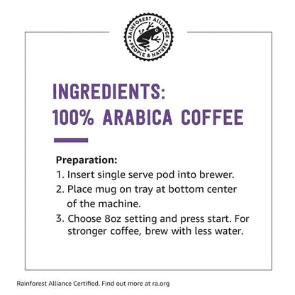 Amazon Brand - Happy Belly Medium Roast Coffee Pods, Donut Style, Compatible with Keurig 2.0 K-Cup Brewers, 100 Count