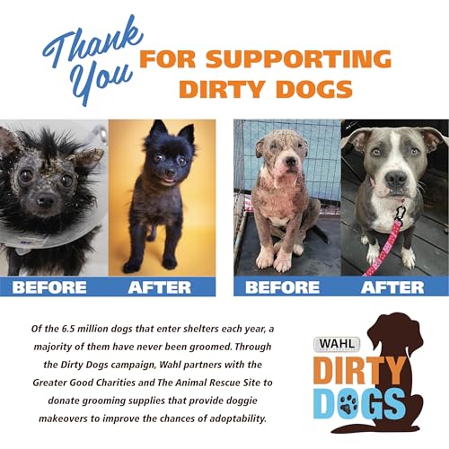 Wahl Premium Pet Double Sided Pin Bristle Brush with Patented Stacked Pin Design for Dogs - Removes Loose Hair & Stimulates the Skin while Creating a Soft Coat Shine - Model 858501