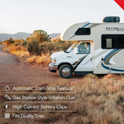 VIAIR 450P-RV Automatic Portable Air Compressor Kit - 150 PSI for RV, Truck, Jeep and SUV Tires - RV Accessories with 1.80 CFM, Silver