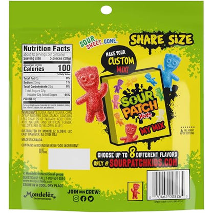 SOUR PATCH KIDS Big Kids Soft & Chewy Candy, Share Size, 12 oz