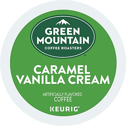 Green Mountain Coffee Roasters Caramel Vanilla Cream Keurig Single-Serve K-Cup pods, Light Roast Coffee, 72 Count