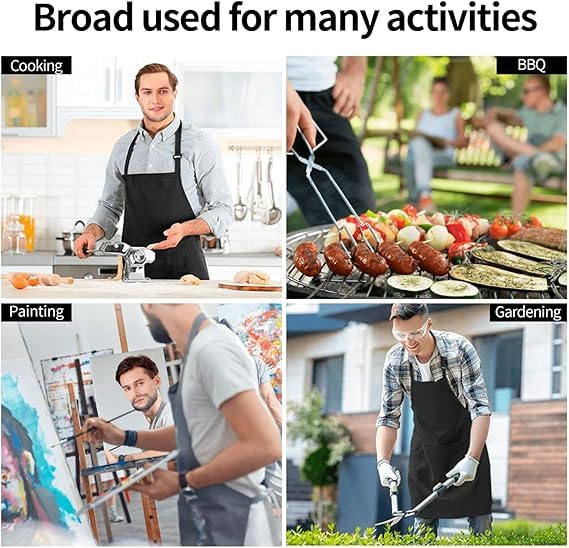 Cute Cat Apron Purple Galaxy Kitten Bib Aprons for Kids Funny Universe Kitty Print Apron for Cooking Kitchen Gardening BBQ and Space Cat Taco Themed Party Gifts