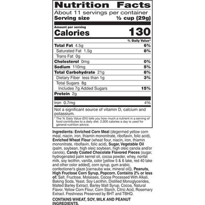 Chex Mix Turtle Snack Mix, Indulgent Snacks, Family Size, 13.5 oz