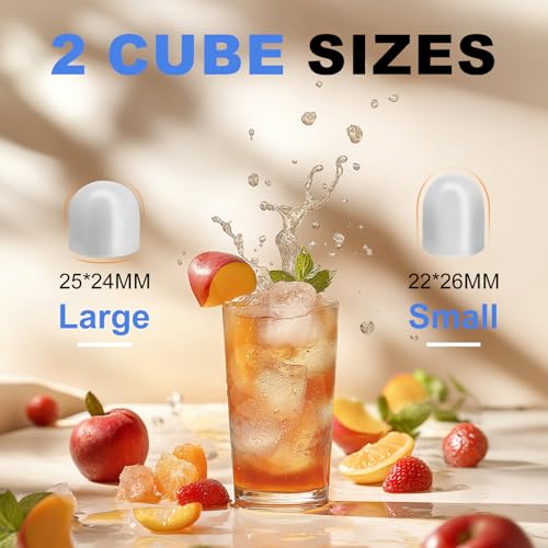 SMUG Ice Makers Countertop with Handle, Portable Ice Machine, 9 Bullet Ice Cubes in 6 Mins, 26lbs in 24Hrs, Auto-Cleaning, with Basket and Scoop, for Home, Kitchen, RV, Camping, White