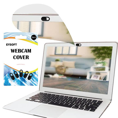 EYSOFT Webcam Cover, Webcam Cover Slide Compatible for Laptop, Desktop, PC, MacBook Pro, iMac, Mac Mini, iPad Pro, Smartphone,Protect Your Privacy and Security,Strong Adhesive (Black)