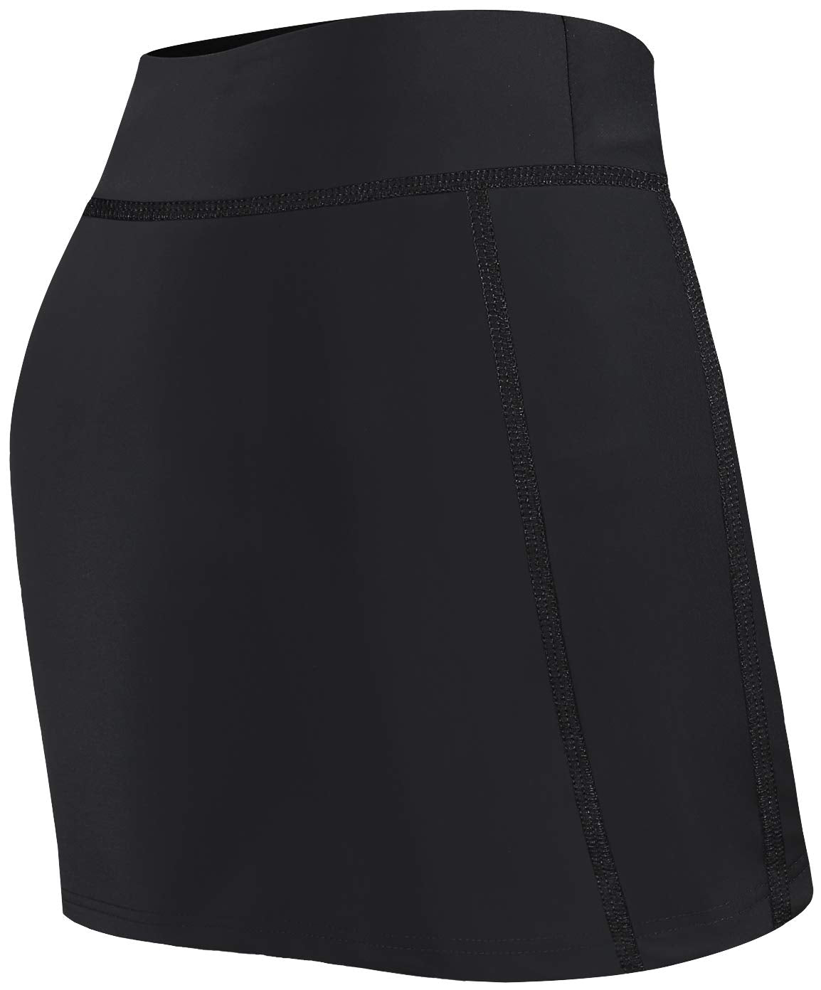 BLEVONH Womens Summer Tennis Skirts with Shorts Underneath, Pickleball, Athletic, Workout and Golf Skorts with Pockets Black Large