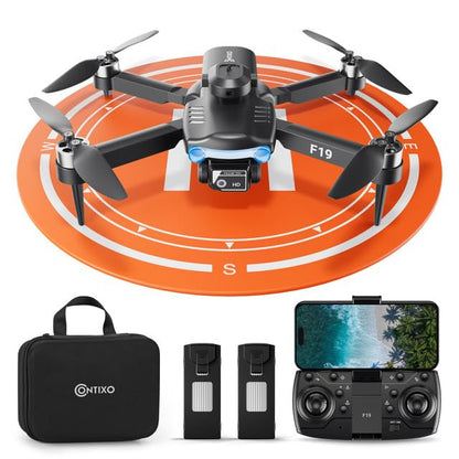 Contixo F19 Drone With 1080p HD FPV Camera, 20 Min Flight 360° Flips Brushless Motor RC Quadcopter With Altitude Hold, Obstacle Avoidance, Follow Me For Novice Beginner's Kids And Adults, 2 Batteries
