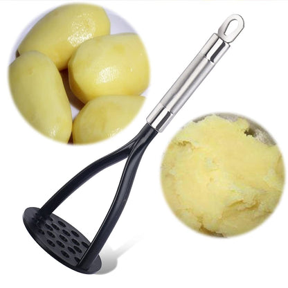 TENTA KITCHEN Good Grips Nylon Potato Solid Masher Ricer Press Blender Crusher for Non-Stick Cookware With Heat Resistant Stay Cool Stainless Steel Handle