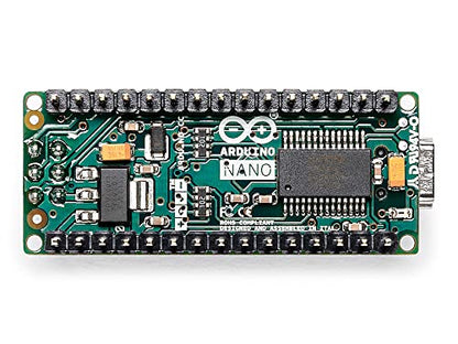 Arduino Nano [A000005] – Compact ATmega328P Microcontroller with 22 Digital I/O Pins, 8 Analog Inputs, USB Connectivity, and Arduino IDE Compatibility for Prototyping and DIY Projects