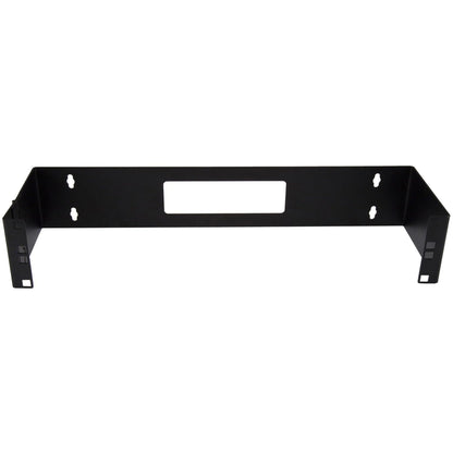 StarTech.com 2U Hinged Wall Mount Patch Panel Bracket - 6 inch Deep - 19" Patch Panel Swing Rack for Shallow Network Equipment- 22lbs (WALLMOUNTH2), Black
