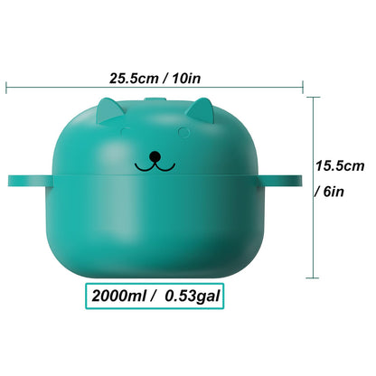 68 OZ Microwave Ramen Bowl, Noodle Cooker, Steamer for Cooking Food and Vegetables with Removable Strainer, Green