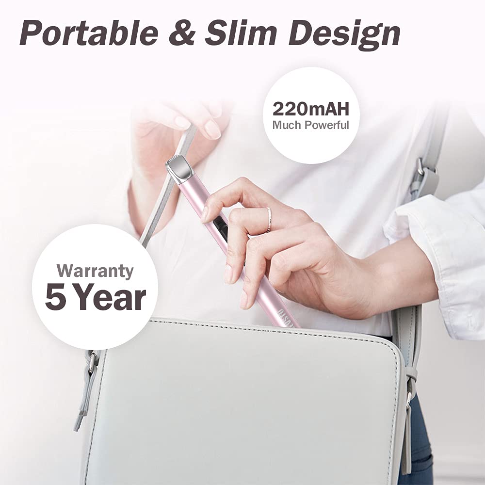 Electric Candle Lighter - Rechargeable USB Arc Windproof Flameless Plasma Lighter With Long Stick, Rope and Ring - No Butane Fluid - Perfect for BBQ, Camping, Kitchen Stove - Pink