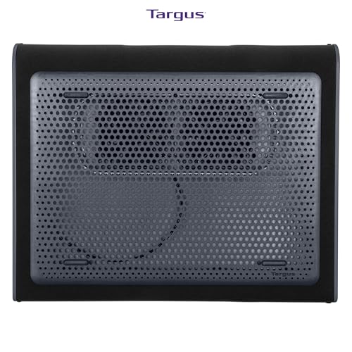 Targus 17 Inch Dual Fan Lap Chill Mat - Soft Neoprene Laptop Cooling Pad for Heat Protection, Fits Most 17" Laptops and Smaller - USB-A Connected Dual Fans for Heat Dispersion (AWE55US)