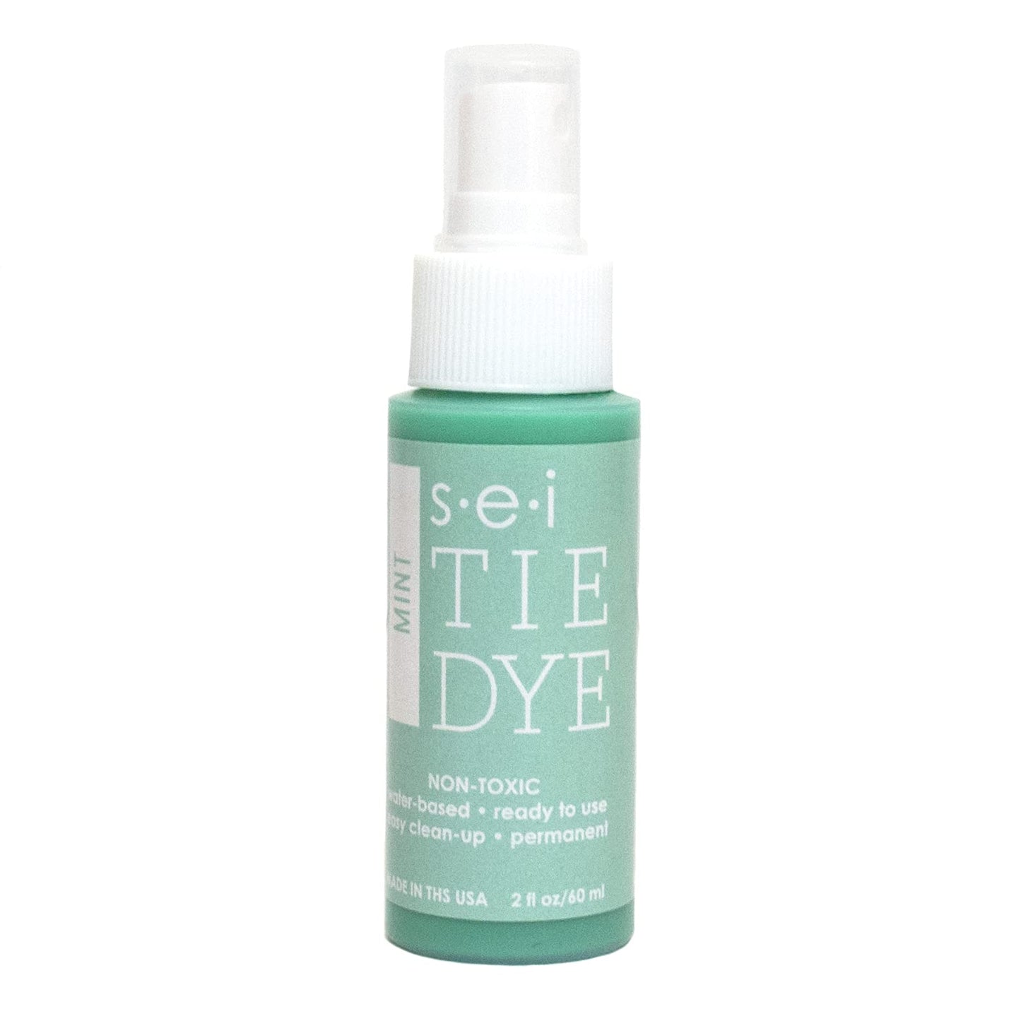 S.E.I. Mint Tie Dye Spray Bottle: 2oz. Non Toxic Fabric Dye Spray, DIY Permanent Clothing Dye, One Step, Ready to Use Tie Dye Supplies