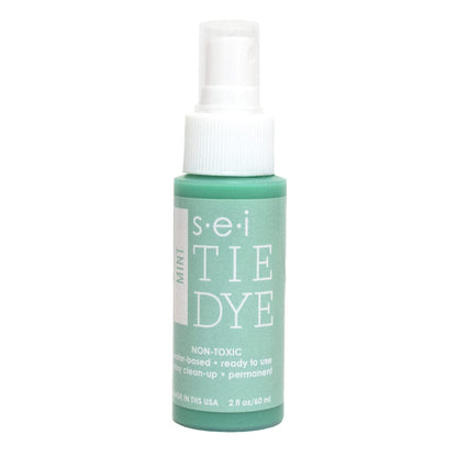 S.E.I. Mint Tie Dye Spray Bottle: 2oz. Non Toxic Fabric Dye Spray, DIY Permanent Clothing Dye, One Step, Ready to Use Tie Dye Supplies