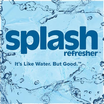 Splash Refresher Flavored Water Bottles, Wild Berry Flavor - 6-Pack, 16.9 Fl Oz - Refreshing Flavored Bottled Water with Electrolytes - Zero Sugar & Zero Calories