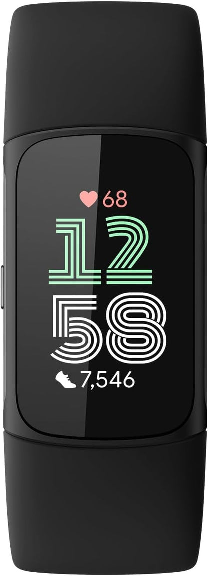 Fitbit Charge 6 Activity Tracker Heart Rate Monitoring, 7-Day Battery, Integrated Google Apps, Maps & Wallet, in-Depth Health Insights, Activity & Sleep Analysis, S & L Bands Included, Obsidian/Black