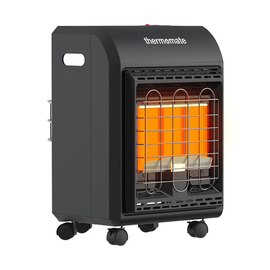 ThermoMate Propane Heater 18000 BTU With ODS & Tip-over Protection, Outdoor Gas Heater for Patio, Garage, Camping, Shop - Heating Up to 450 Sq. Ft, Gas Regulator & Hose Included
