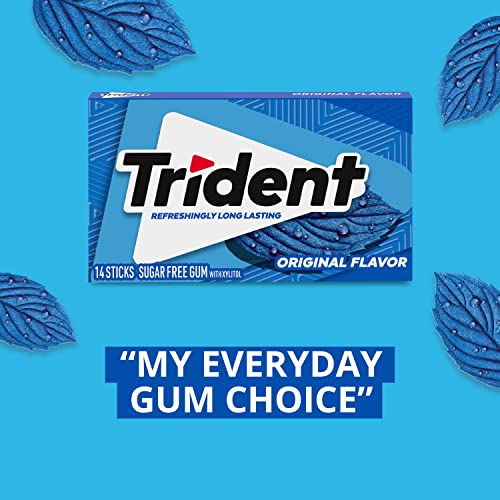 Trident Original Flavor Sugar-Free Chewing Gum, 14 Pieces (Pack of 24) (336 Total Pieces)