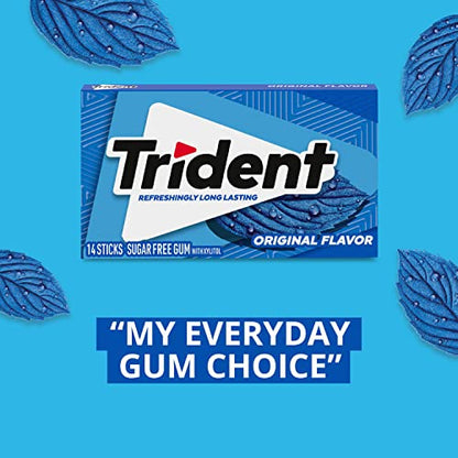 Trident Original Flavor Sugar-Free Chewing Gum, 14 Pieces (Pack of 24) (336 Total Pieces)