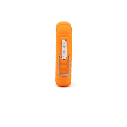 Survival Frog Tough Electric Lighter 2.0 - Waterproof & Windproof Lighters - Flameless Top-Facing Dual Arc Plasma, USB Rechargeable w/Built-in Flashlight, Camping, Survival Fire Starter (Orange)