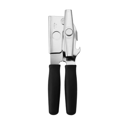 Swing-A-Way Portable Can Opener, Features an Ergonimic Handle for Optimal Comfort, and Built-in Bottle Opener for a 2-in-1 Tool, Durable Cutting Wheel, Black