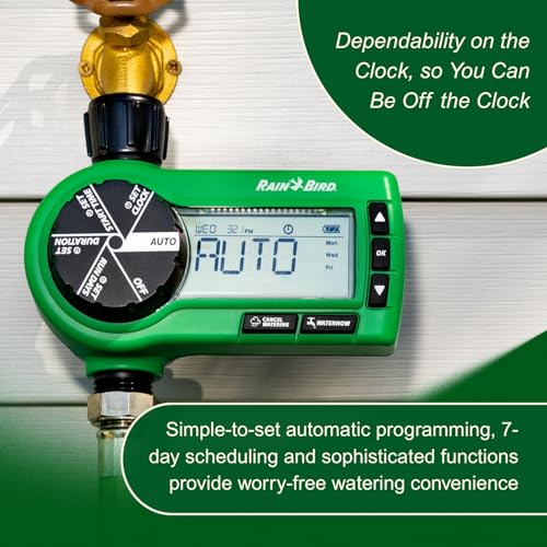 Rain Bird 1ZEHTMR Professional Grade Electronic Digital Hose End Timer/Controller, One Zone/Station, Battery Operated