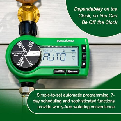 Rain Bird 1ZEHTMR Professional Grade Electronic Digital Hose End Timer/Controller, One Zone/Station, Battery Operated